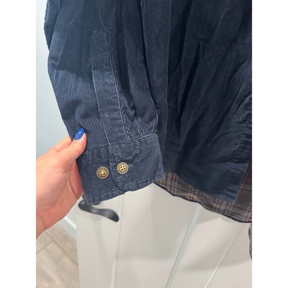 St Johns Bay Flannel Lined Navy Chore Barn Coat - Picture 5 of 10